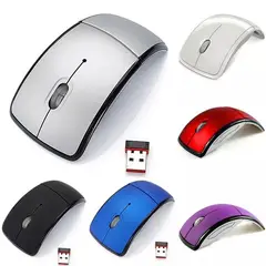 GENERICO - Mouse Inalámbrico plegable 2.4 GHz receptor USB azul marino