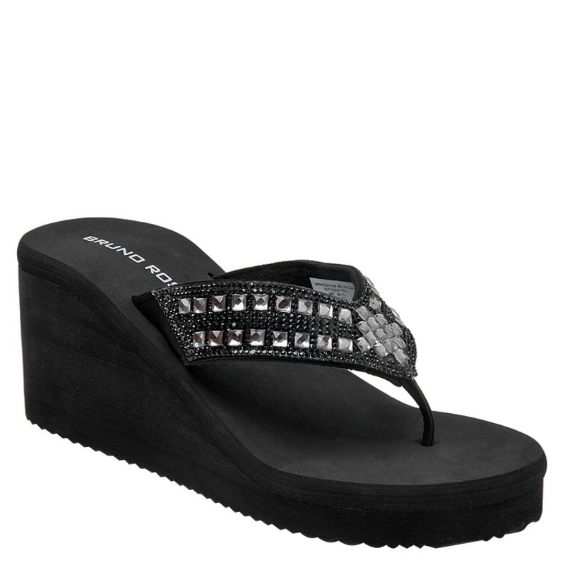 BRUNO ROSSI - Sandalia Casual Mujer Negro Bruno Rossi