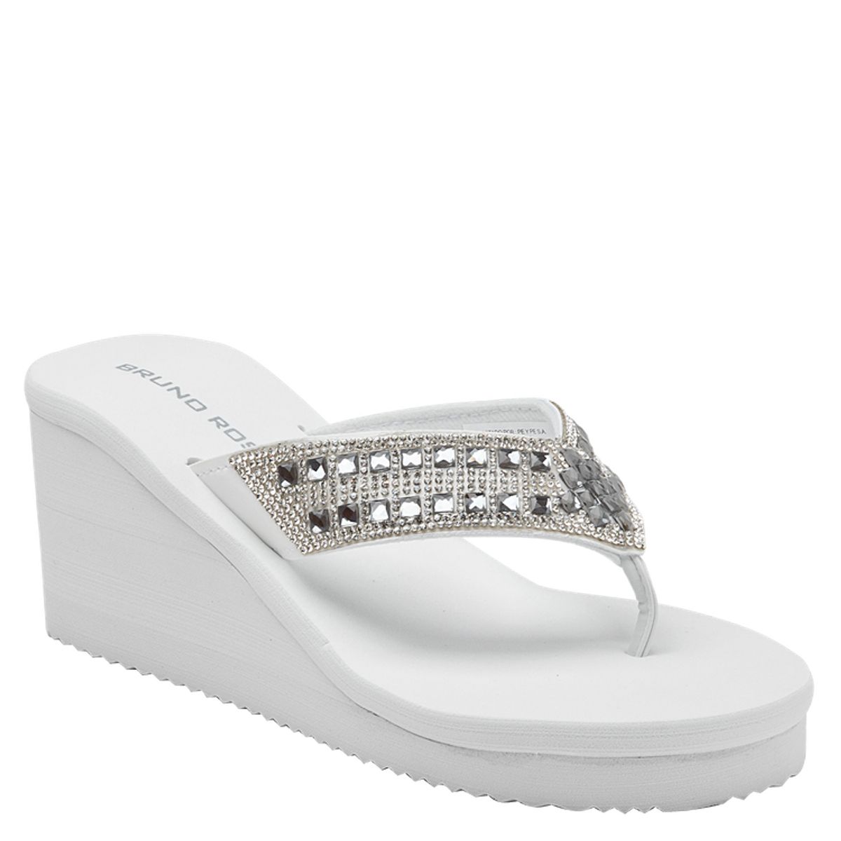 BRUNO ROSSI - Sandalia Casual Mujer Blanco Bruno Rossi