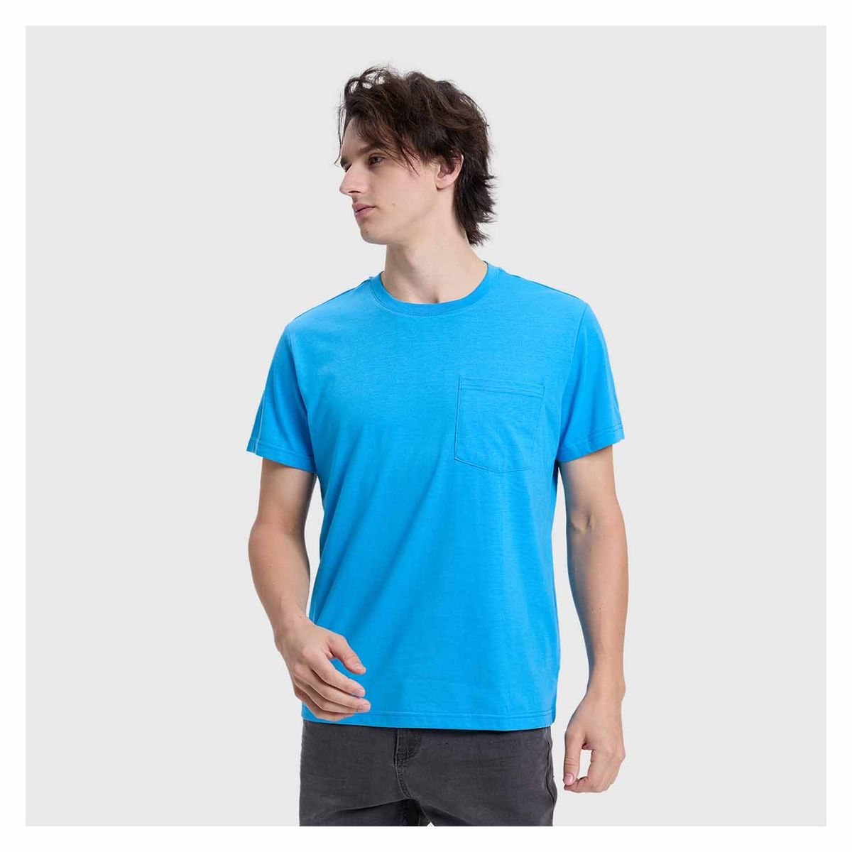 FASHION'S PARK - Polera Hombre Con Bolsillo Celeste Fashion's Park
