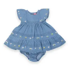 PILLIN - Vestido Bebé Niña Celeste