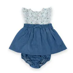 PILLIN - Vestido Bebé Niña Menta