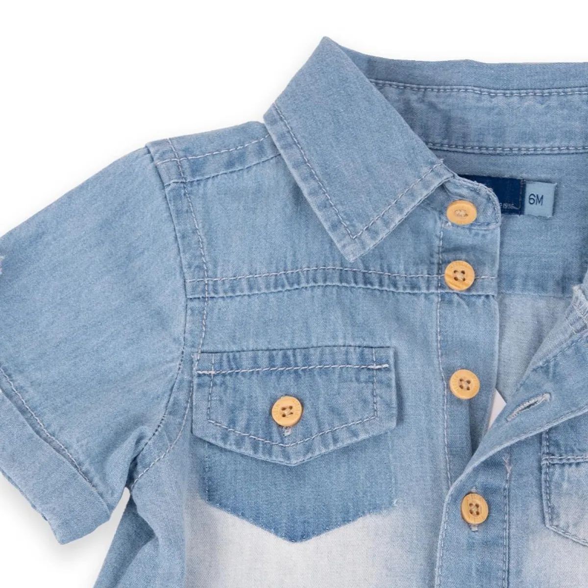 PILLIN - Camisa Bebé Niño Denim Pillin - Azul