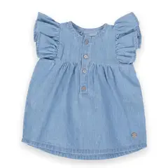 PILLIN - Blusa Bebé Niña Denim - Azul