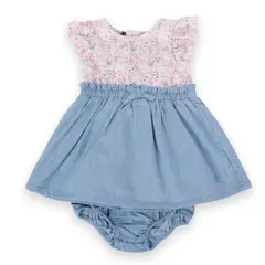 PILLIN - Vestido Bebé Niña Palo rosa