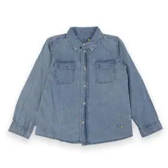 PILLIN - Camisa Niño Denim - Azul