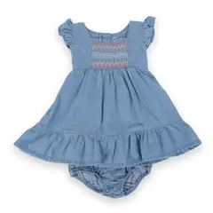 PILLIN - Vestido Bebé Niña Denim