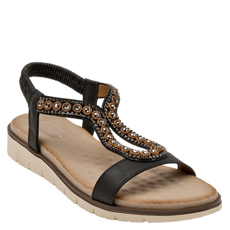BRUNO ROSSI - Sandalia Casual Mujer Negro Bruno Rossi