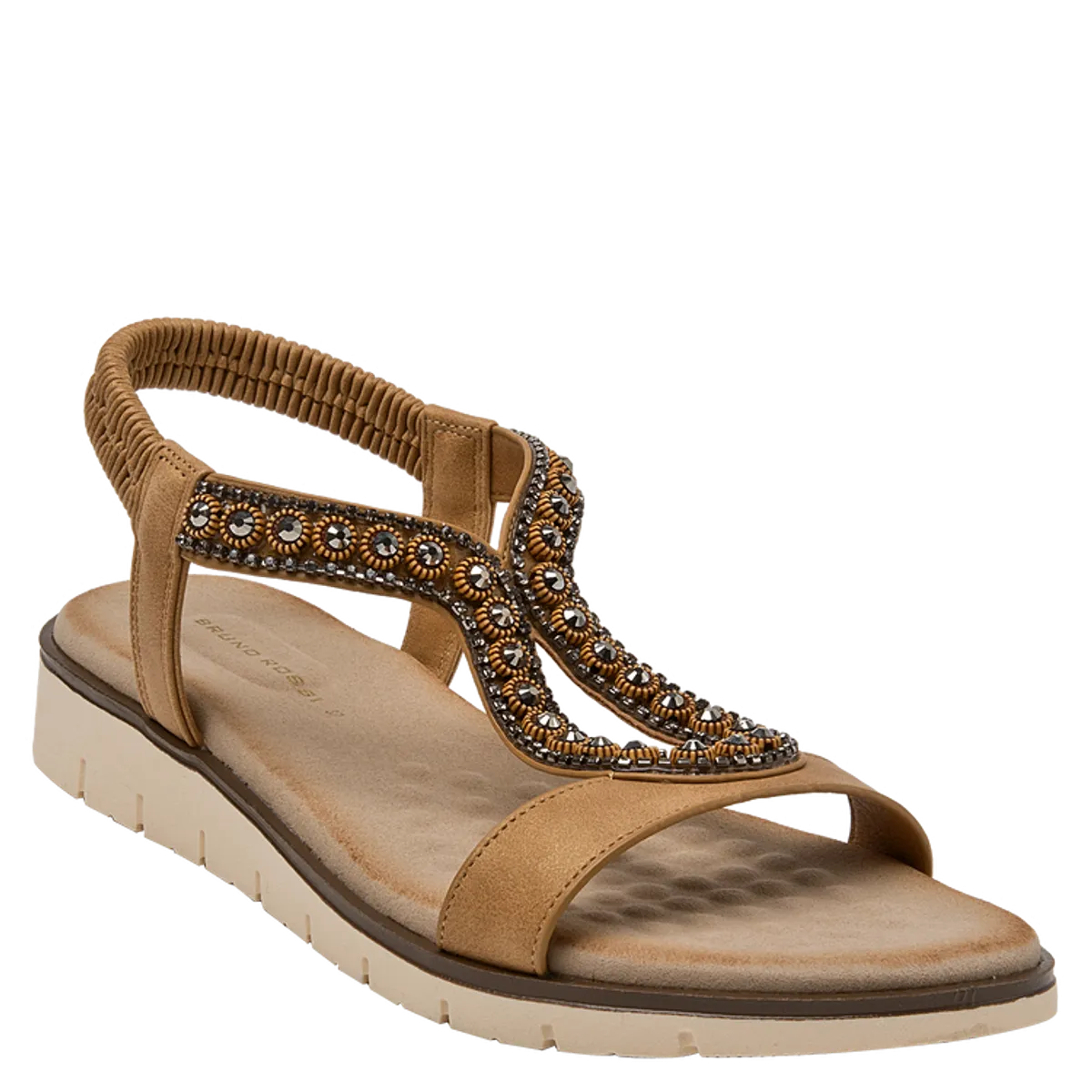 BRUNO ROSSI - Sandalia Casual Mujer Marrón claro Bruno Rossi