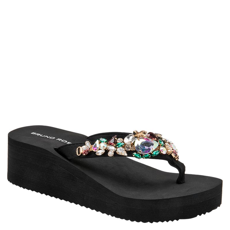 BRUNO ROSSI - Sandalia Casual Mujer Negro Bruno Rossi