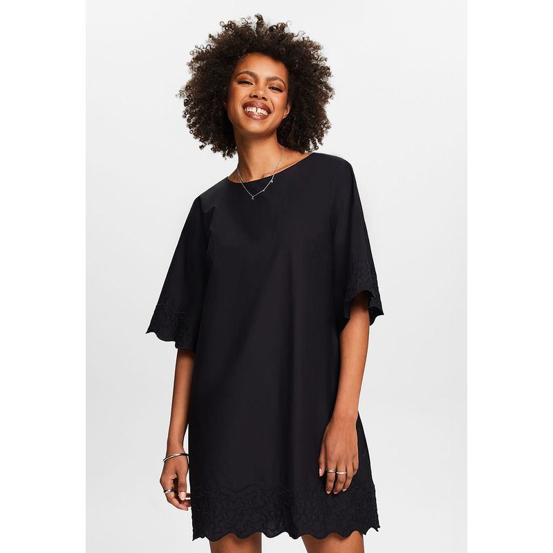 ESPRIT - Minivestido Bordado De Manga Acampanada Mujer Esprit ESPRIT