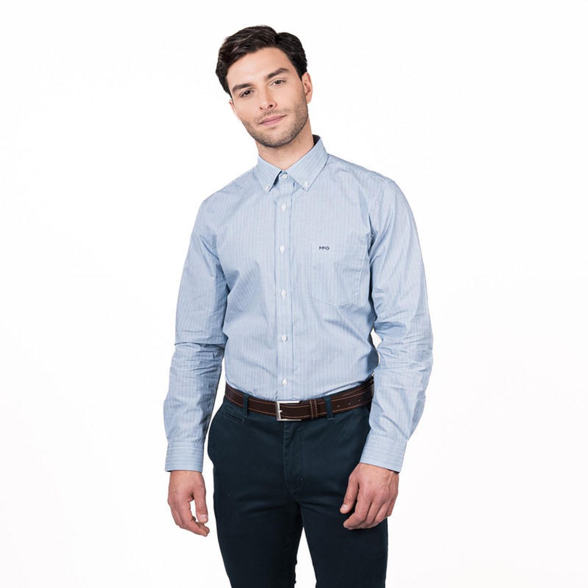 MCGREGOR - Camisa Hombre Manga Larga Rockefeller Smart Listada Comfort Fit MCGREGOR