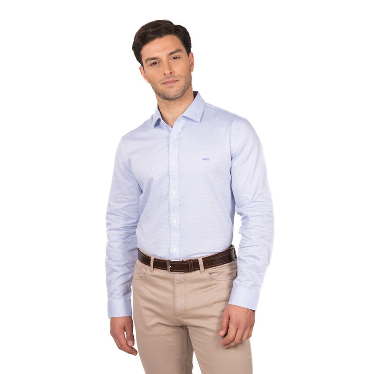 MCGREGOR - Camisa Hombre Manga Larga Williamsburg Jacquard Comfort Fit MCGREGOR