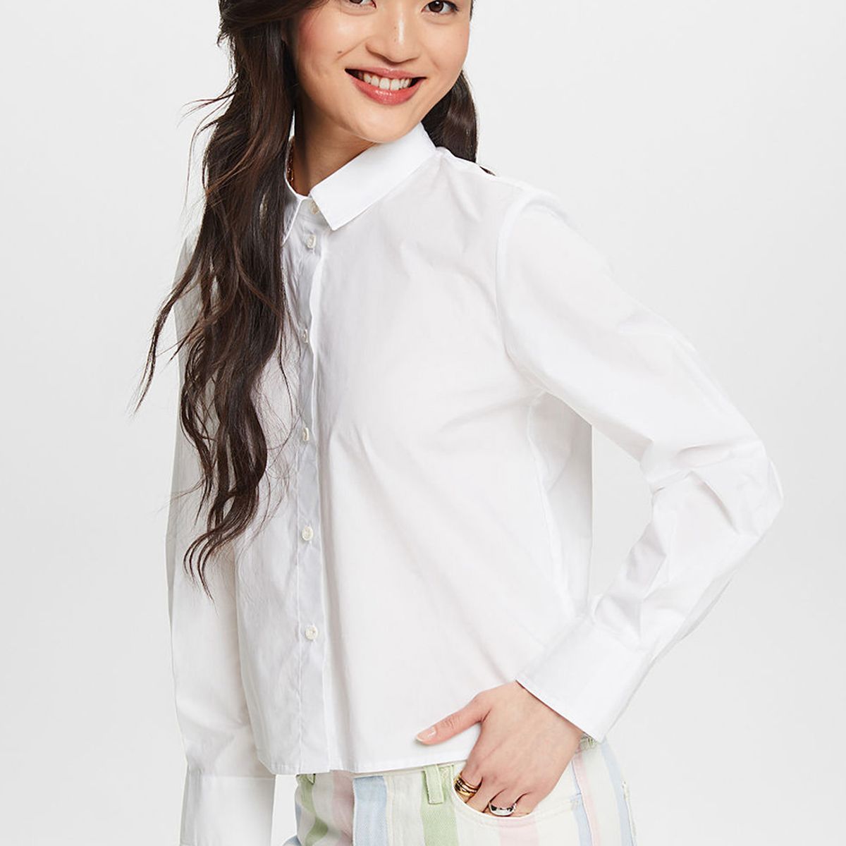 ESPRIT - Blusa Corta De Popelina Mujer Esprit ESPRIT