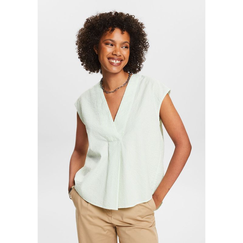 ESPRIT - Blusa Con Escote En V Mujer Esprit ESPRIT