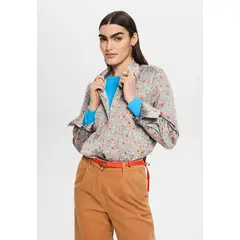 ESPRIT - Blusa Camisera Estampada Mujer