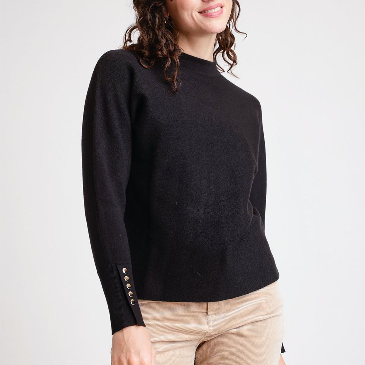 CANADIENNE - Tejido de Mujer Modelo Hanae Color Negro