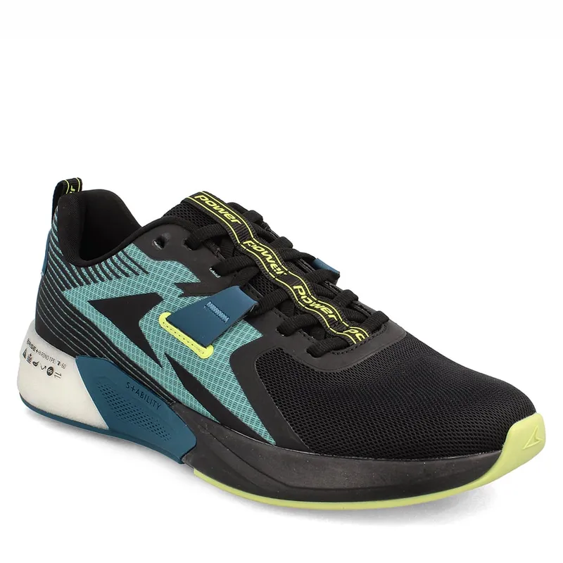 POWER - Zapatilla Hombre Power Xorise+300 Tr Cipher Negro-Turquesa