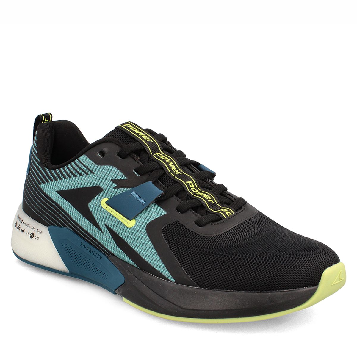 POWER - Zapatilla Hombre Power Xorise+300 Tr Cipher Negro-Turquesa