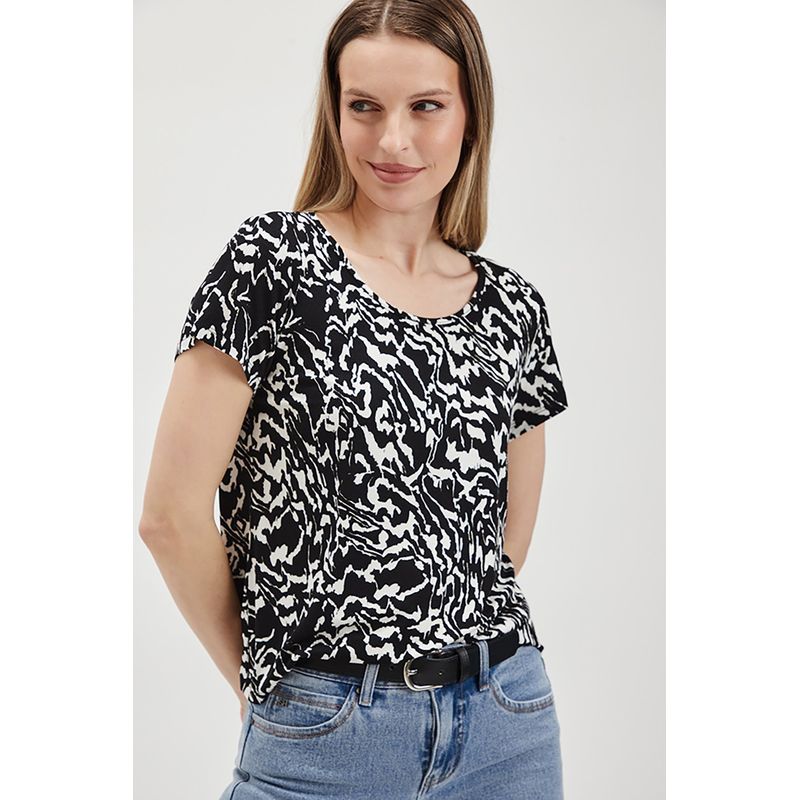 ASH - Polera Manga Corta Negro Mujer Ash