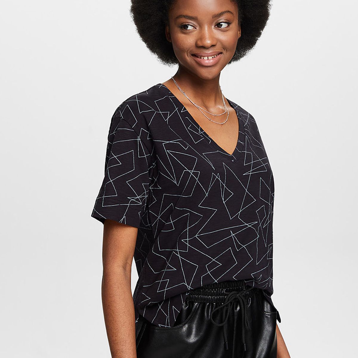 ESPRIT - Polera De Algodón Maga Corta Mujer Esprit ESPRIT