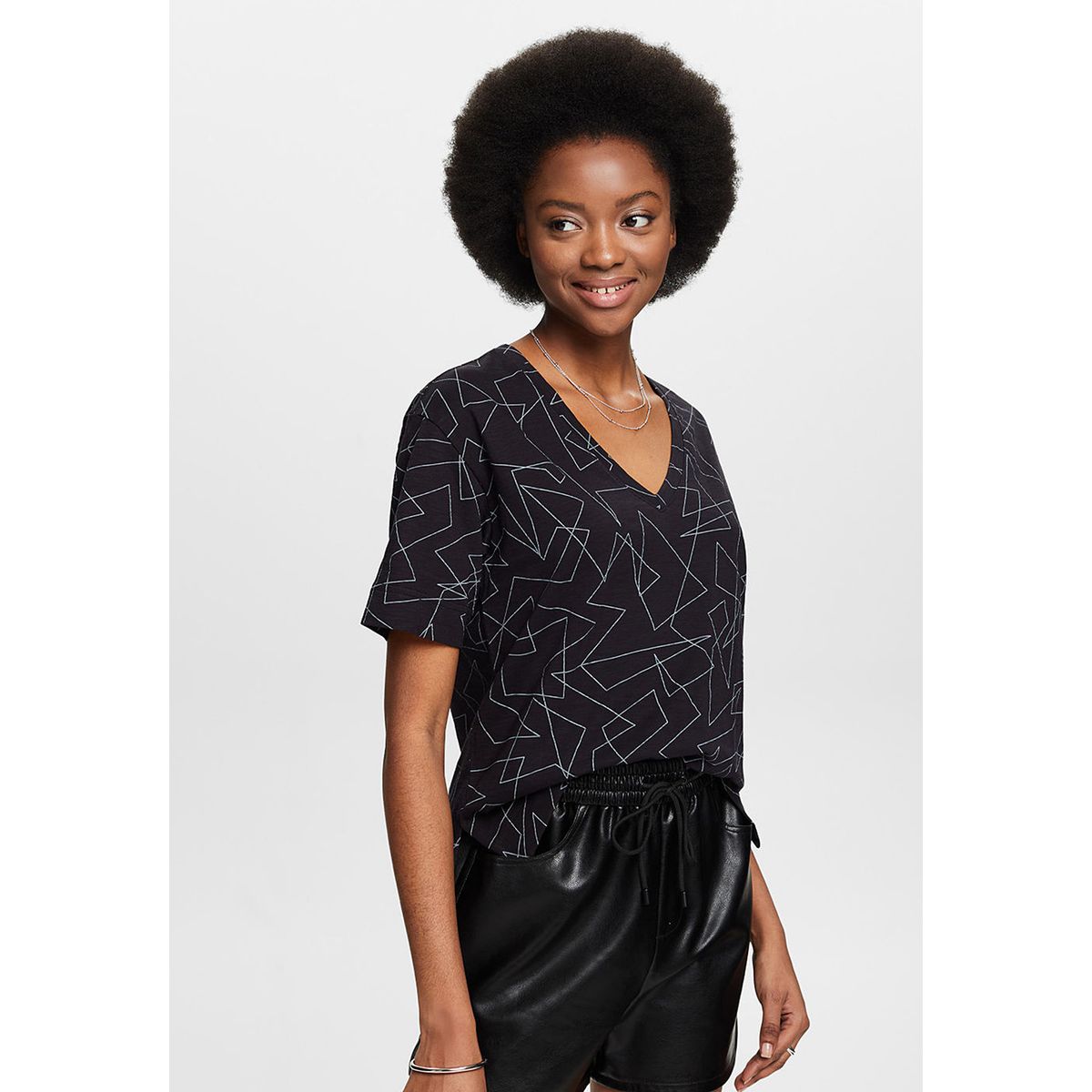 ESPRIT - Polera De Algodón Maga Corta Mujer Esprit ESPRIT