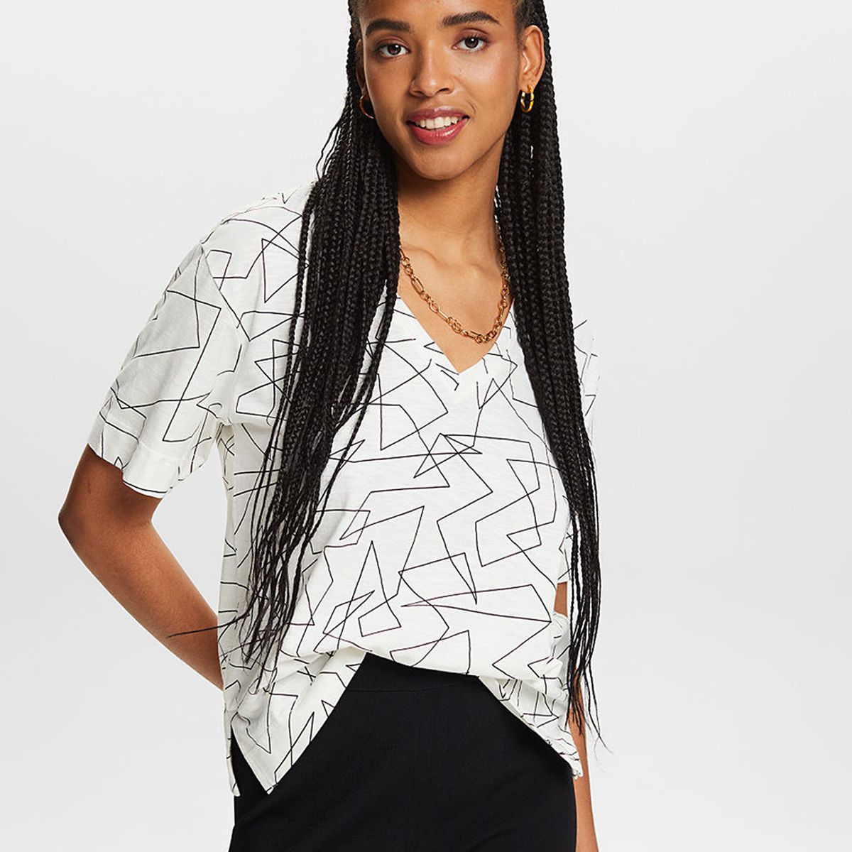 ESPRIT - Polera De Algodón Maga Corta Mujer Esprit ESPRIT