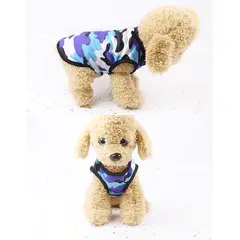 GENERICO - Polera para Mascota Perro Camuflado Azul Talla M