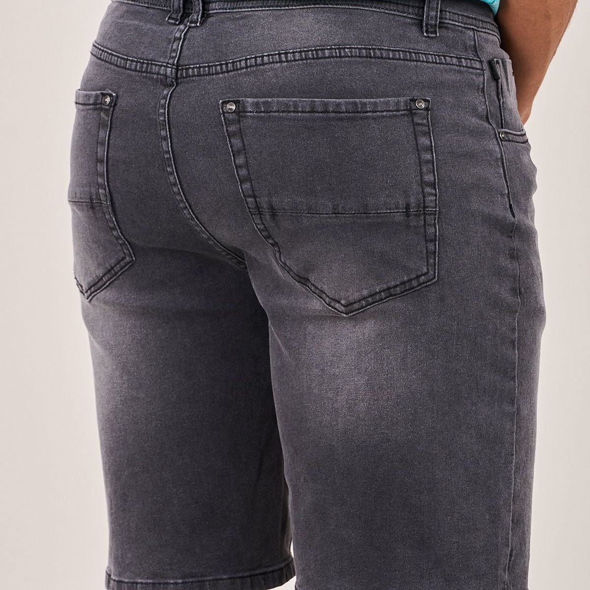 POLEMIC - Bermunda Denim procesado Relaxed - Polemic