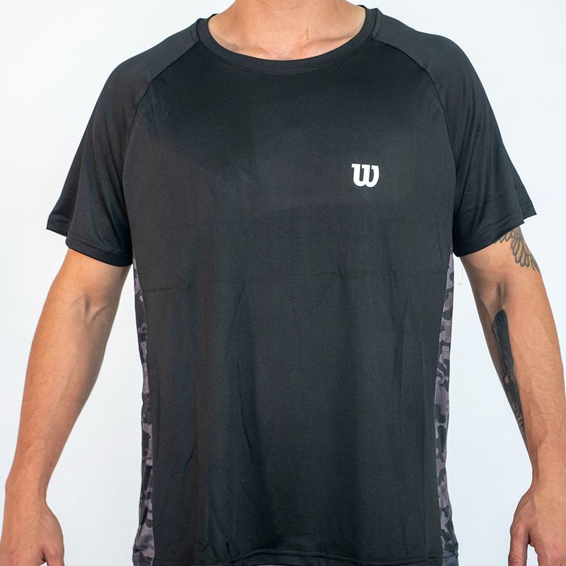 WILSON - Polera Hombre Pol-Elast Cab Negra Wilson