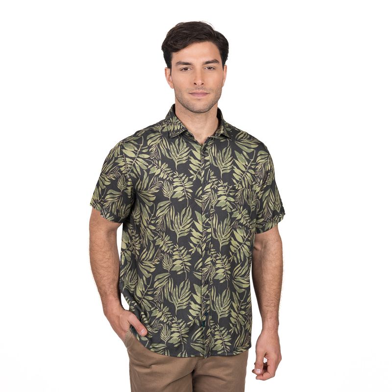 MCGREGOR - Camisa M/C Bowery Estampada Viscosa Regular Fit MCGREGOR