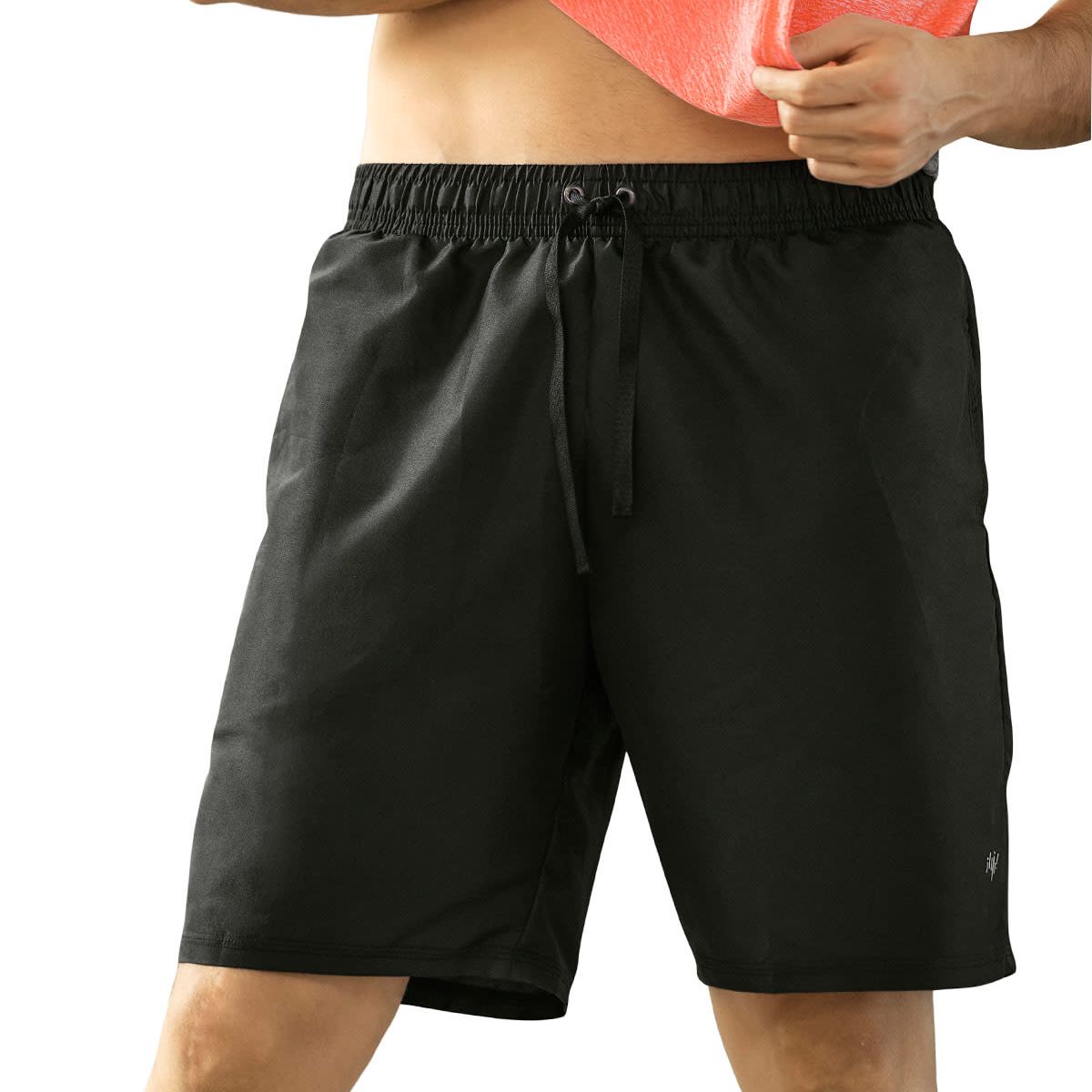 LEO - Traje de baño hombre deportiva con acabado antifluidos y bolsillos funcionales 518014N Negro