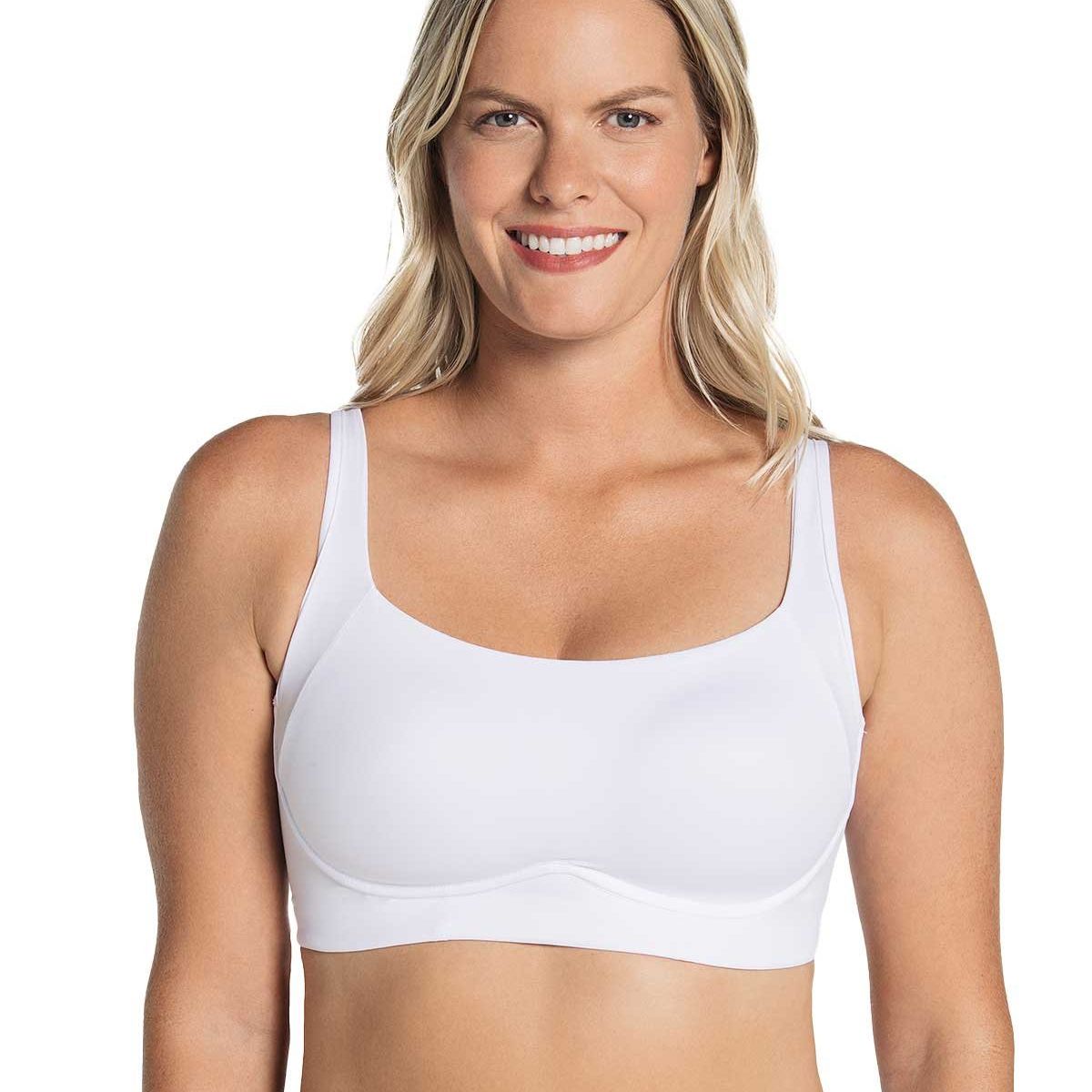 LEONISA - Sostén sin arco ultracómodo de alto soporte y cubrimiento Everyday Bra 091054 Blanco