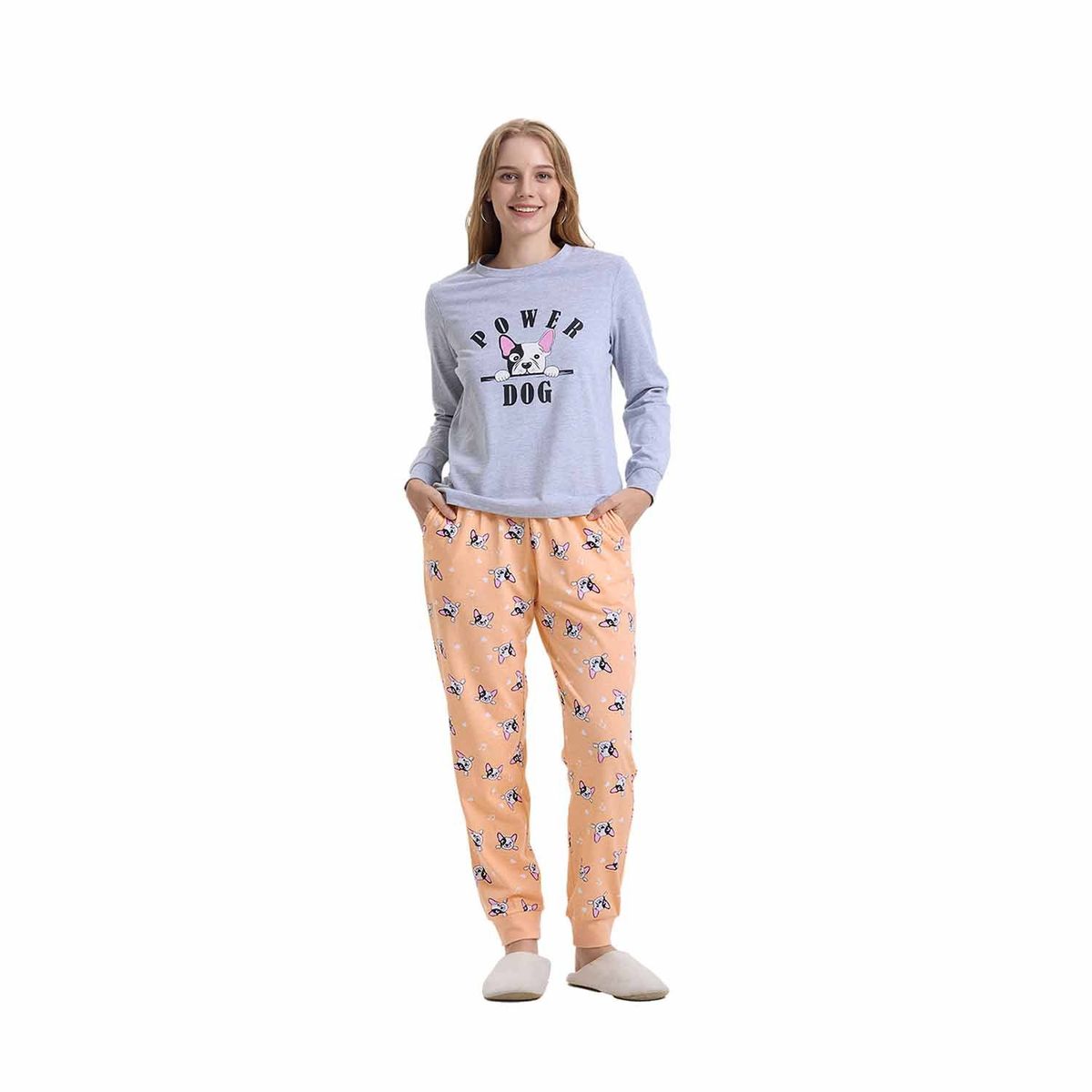 FASHION'S PARK - Pijama Mujer Print Gris Fashion's Park