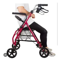 BLUNDING - Andador 4 Ruedas Con Asiento Y Canasto - Electromedicina