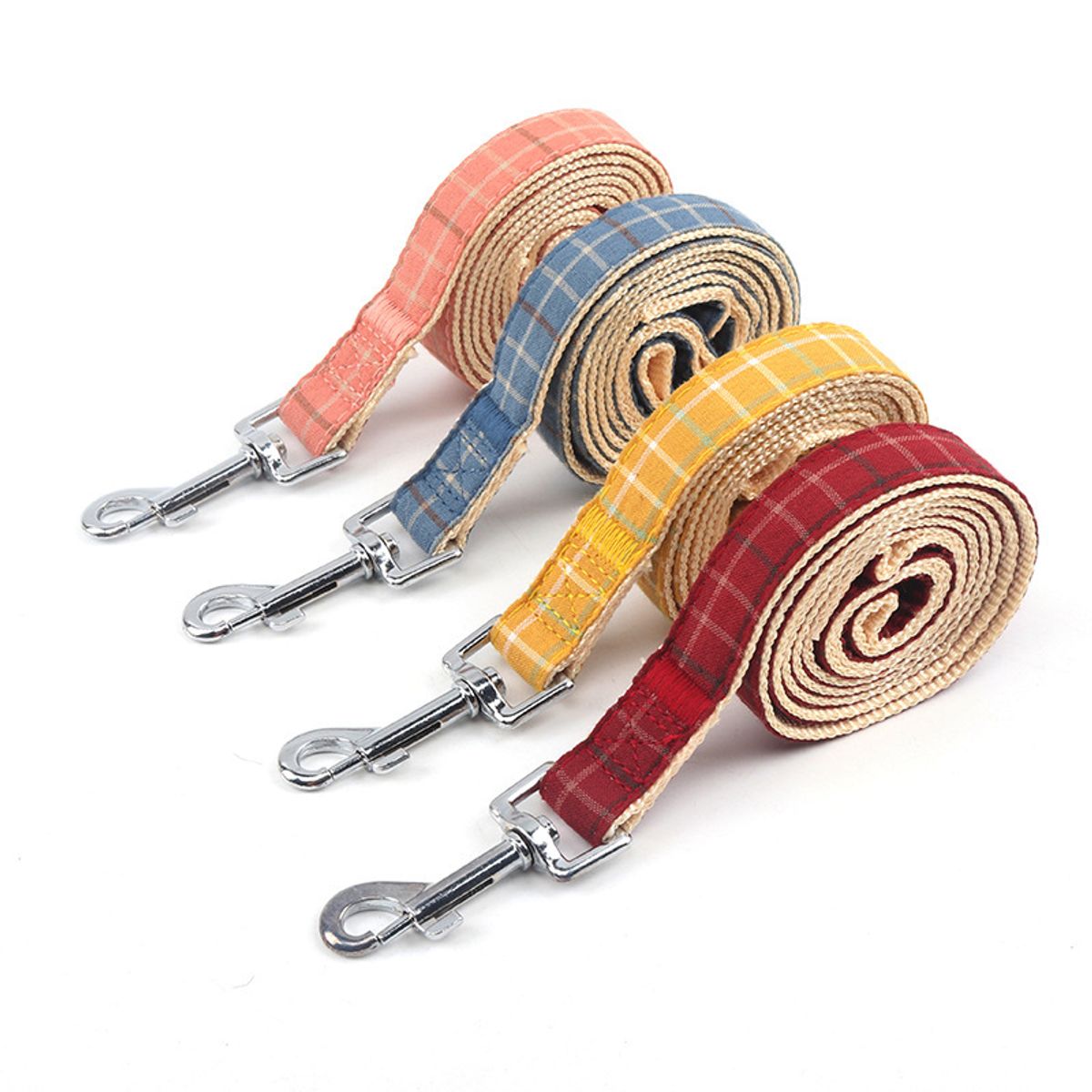 MASCO TODO - Arnés más Correa de Cuadro para Mascotas Perros Rojo Talla S