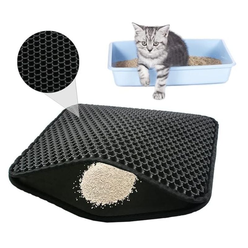 GENERICO - ALFOMBRA O TAPETE PARA ARENA PARA GATOS 75X55CM