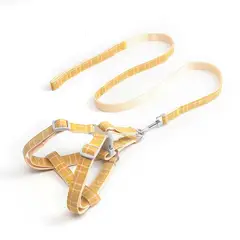 MASCO TODO - Arnés más Correa de Cuadro Mascotas Perros Amarillo Talla L