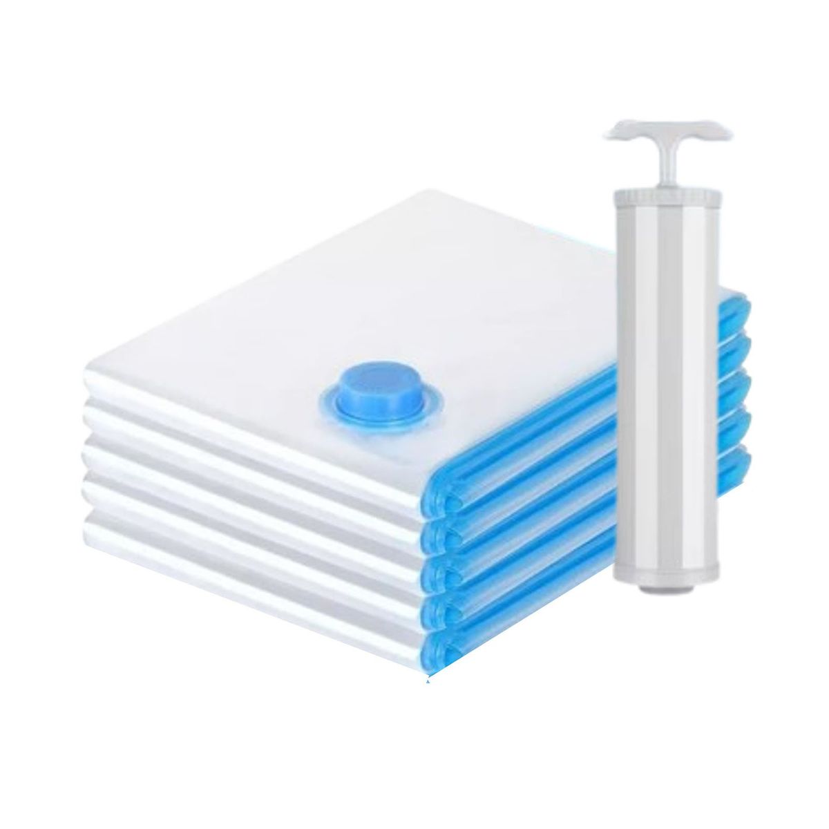 GENERICO - Pack 5 Bolsas Al Vacío Con Bomba Manual