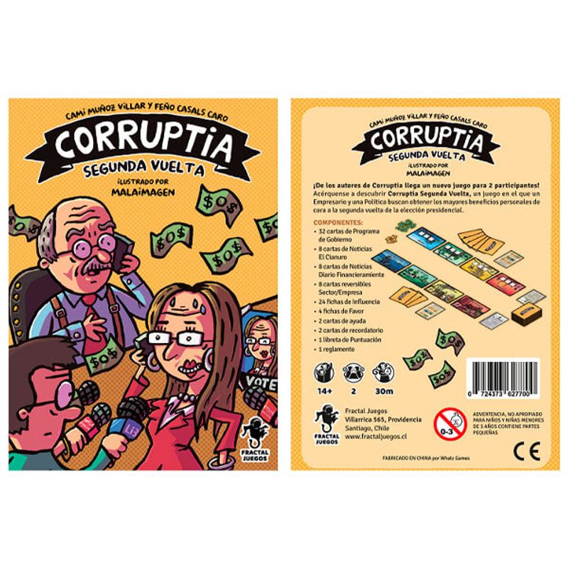 FRACTAL - Corruptia - Segunda Vuelta - Juego de Mesa - Español