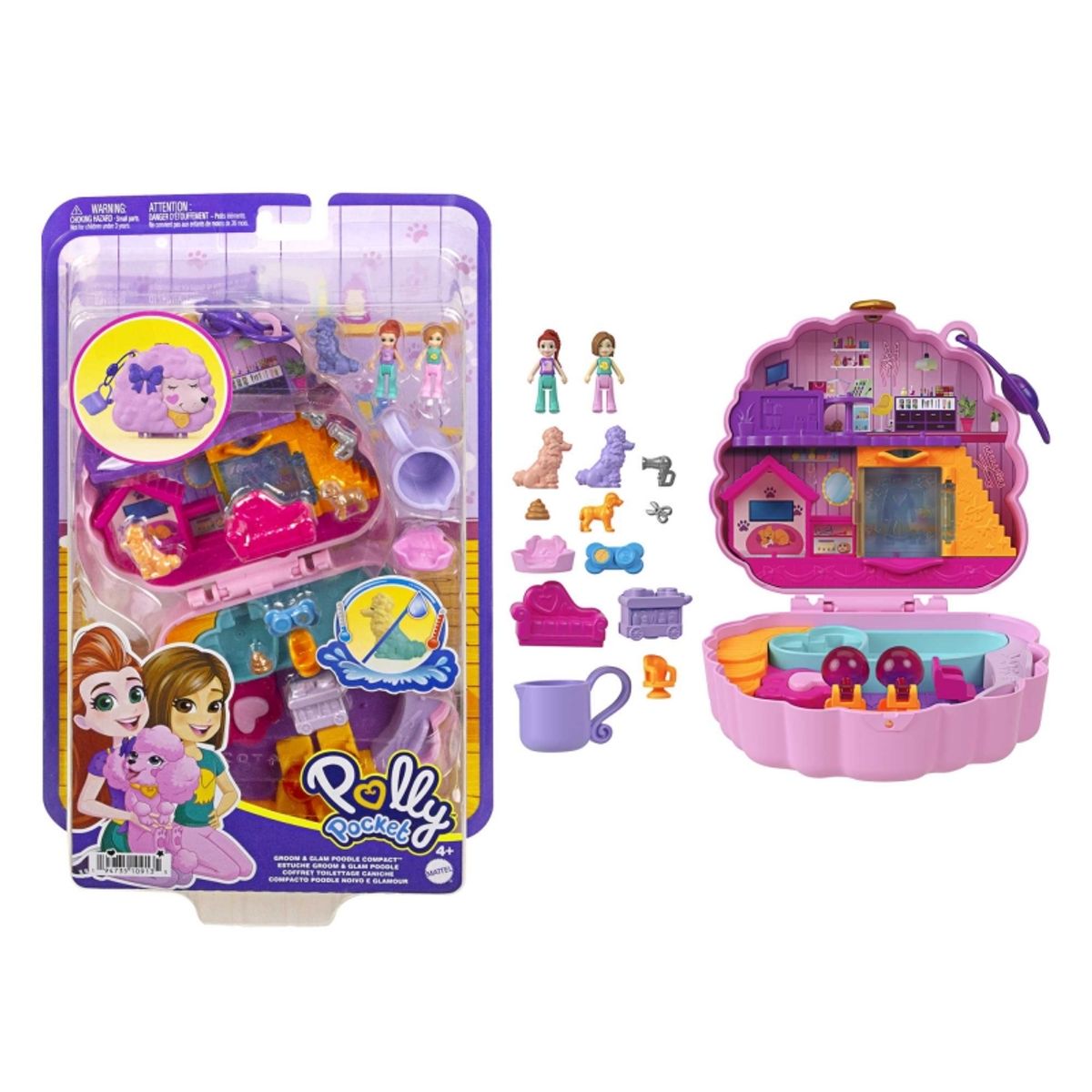MATTEL - MATTEL HKV35 POLLY POCKET SET DE JUEGO COMPACTO SPA DE