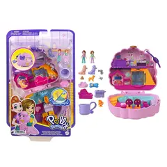 MATTEL - HKV35 POLLY POCKET SET DE JUEGO COMPACTO SPA DE
