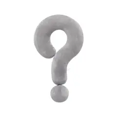 GENERICO - Peluche Signo De Interrogación 60cm Kawaii Almohada Gris