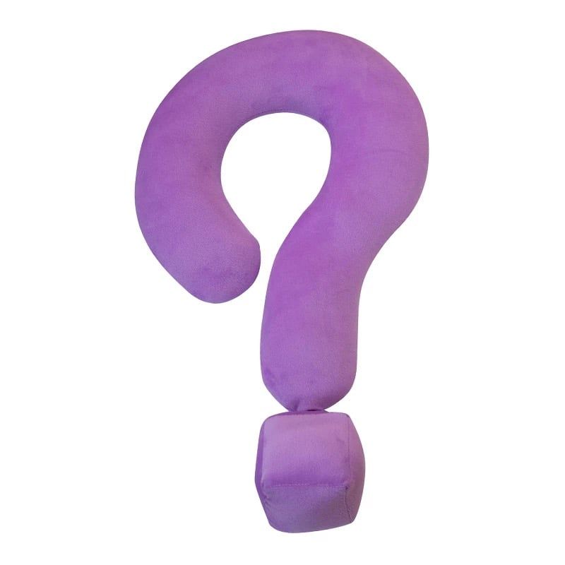 GENERICO - Peluche Signo De Interrogación 60cm Kawaii Almohada Morado