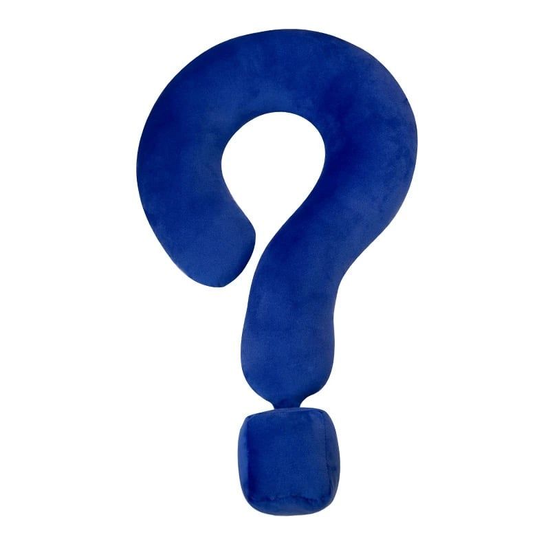GENERICO - Peluche Signo De Interrogación 60cm Kawaii Almohada Azul