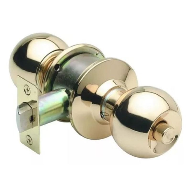 GENERICO - Cerradura Cilíndrica Pomo Baño Dormitorio Chapas Chapa Llave 309012