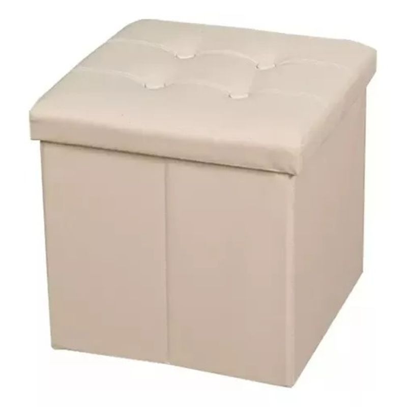 GENERICO - Baul Tomy Plegable Ecocuero Asiento 38cm Puff Pouf Caja 262542