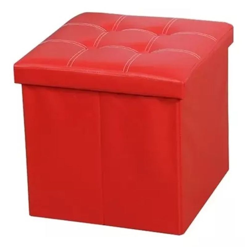 GENERICO - Baul Tomy Plegable Ecocuero Asiento 38cm Puff Pouf Caja 262545