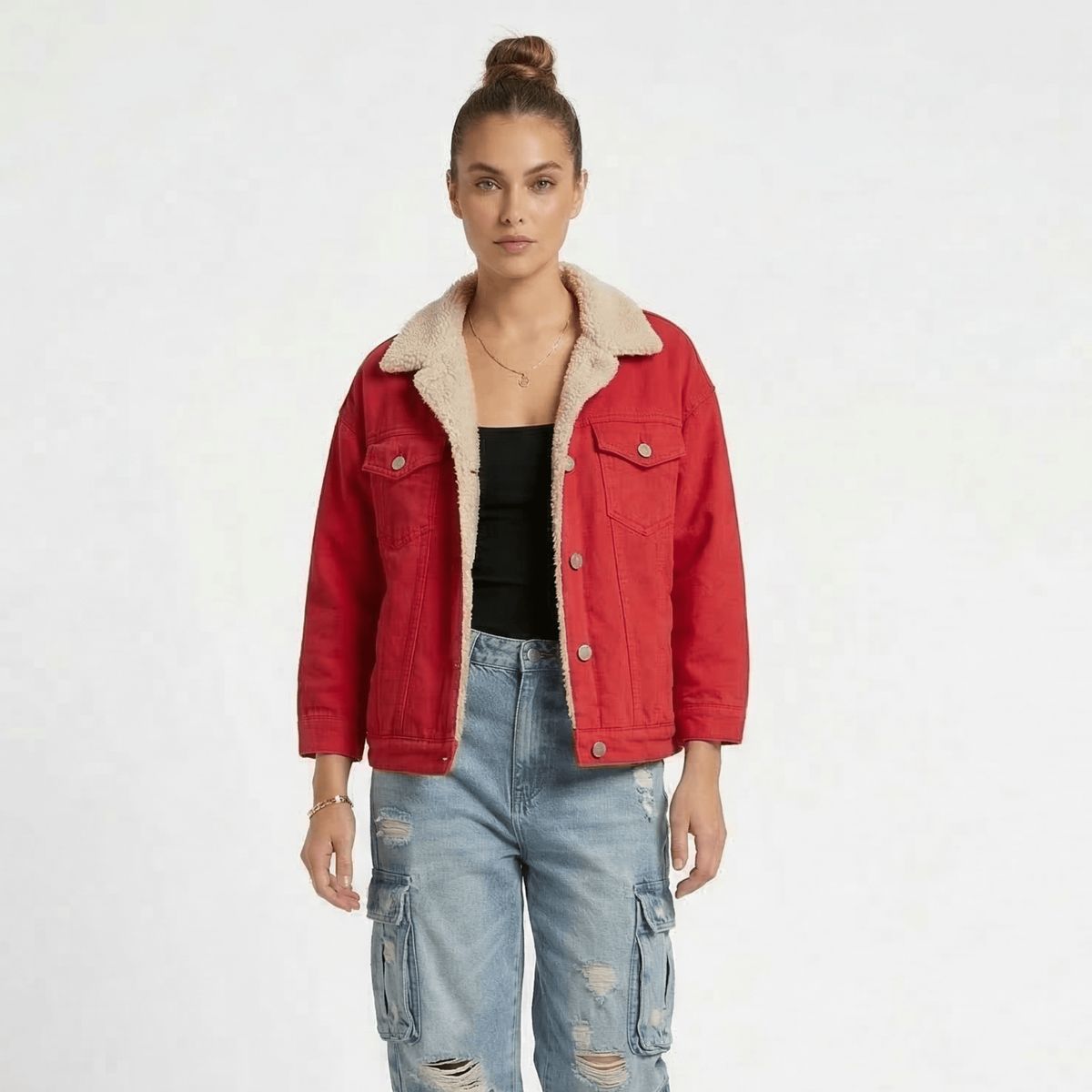 D'JOE - Chaqueta Denim Chiporro Africa Mujer Manga 34