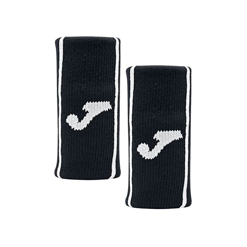 JOMA - Muñequera Joma Game Larga Negra X2 Tenis Padel